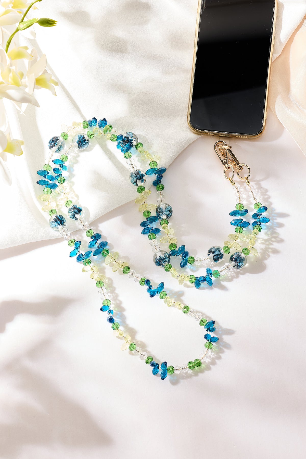 Flower Crystal Crossbody Lanyard PC5700
