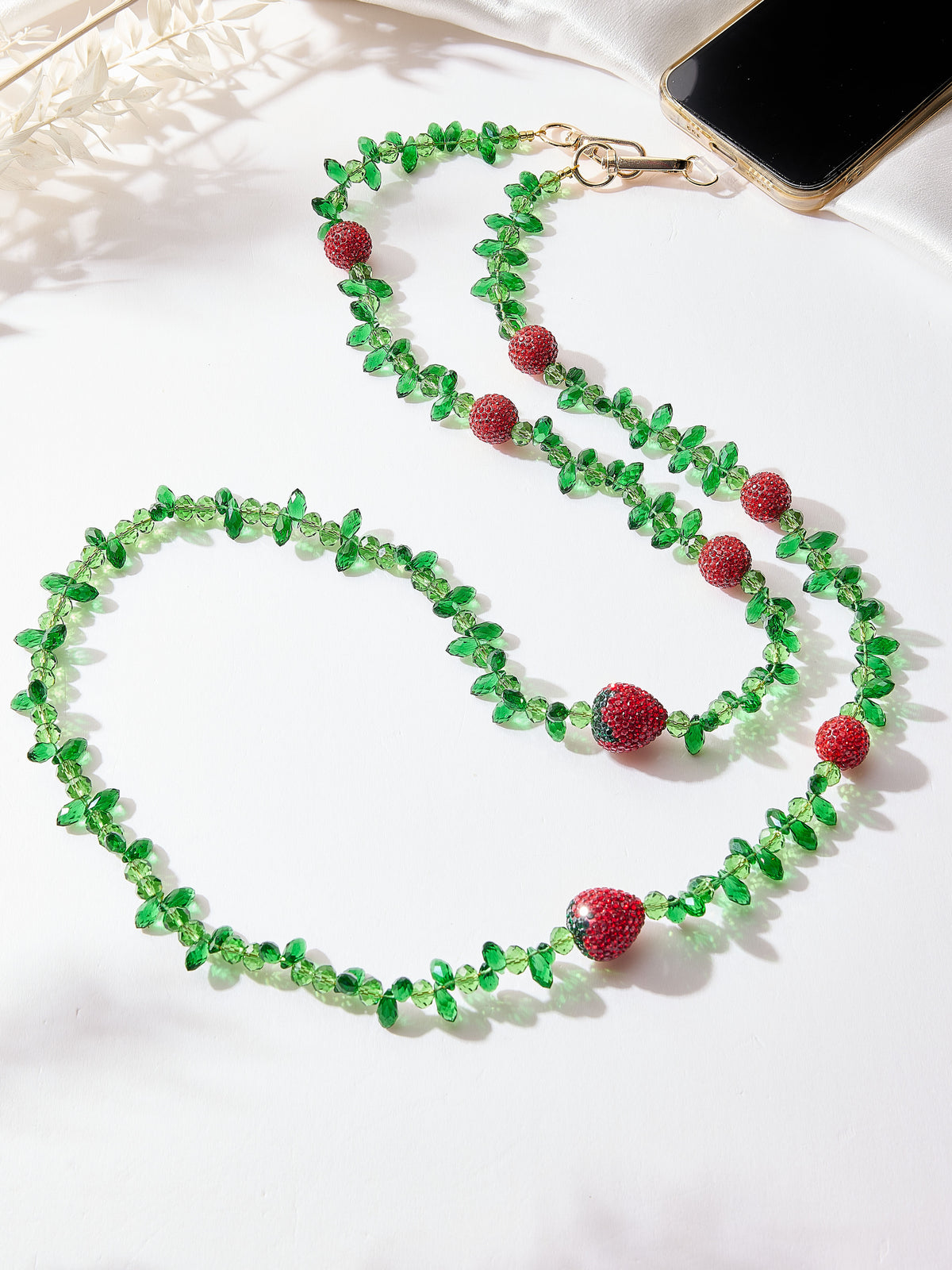 Strawberry Crystal Crossbody Lanyard PC5704