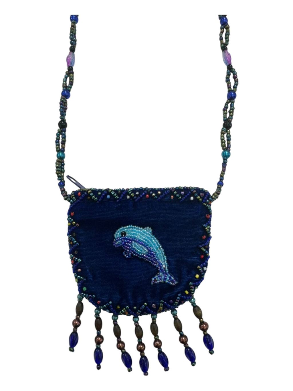 Seahorse Velvet Mini Necklace Charm Bag V0704
