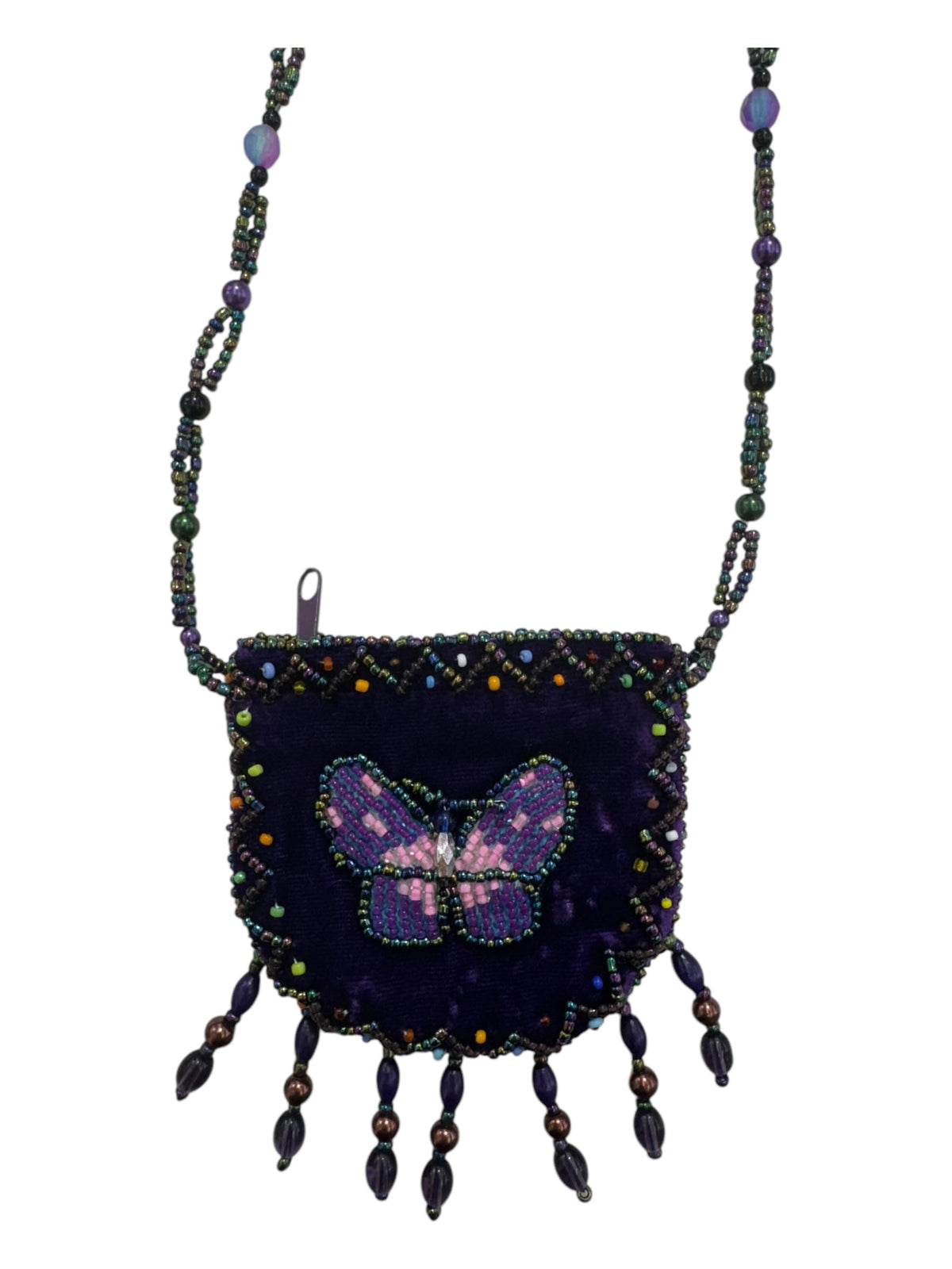 Seahorse Velvet Mini Necklace Charm Bag V0704