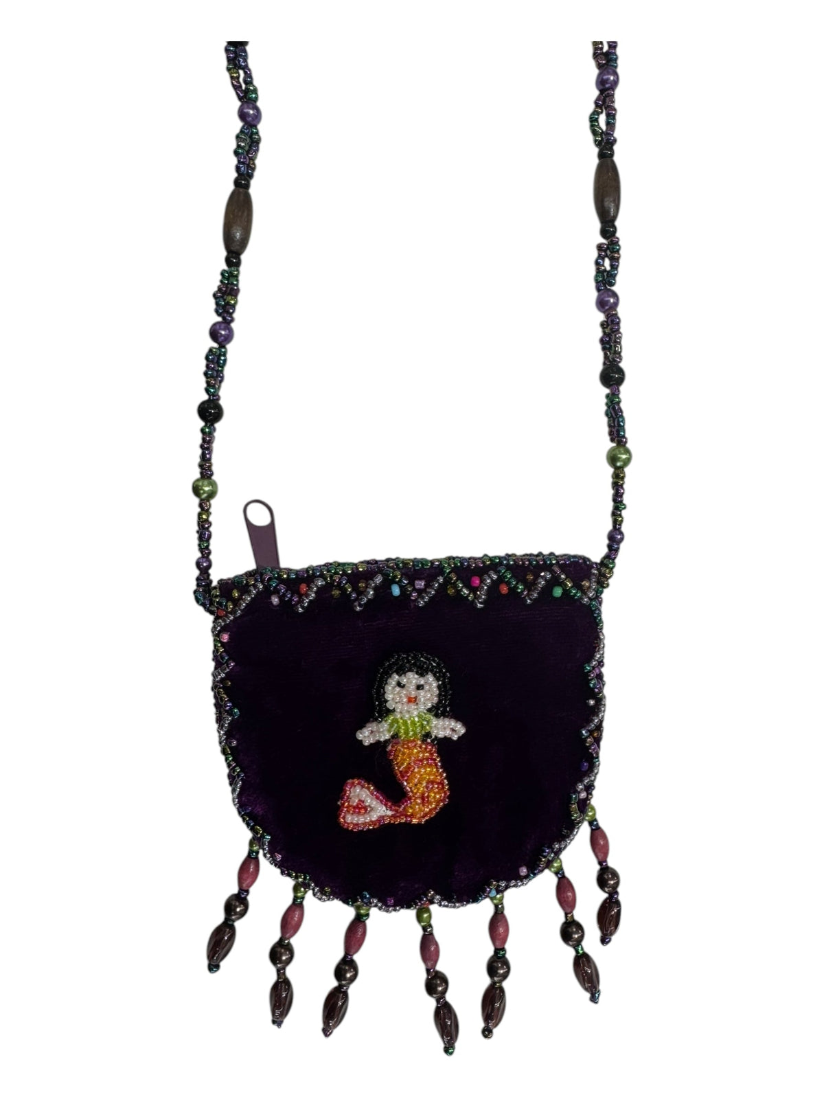 Seahorse Velvet Mini Necklace Charm Bag V0704