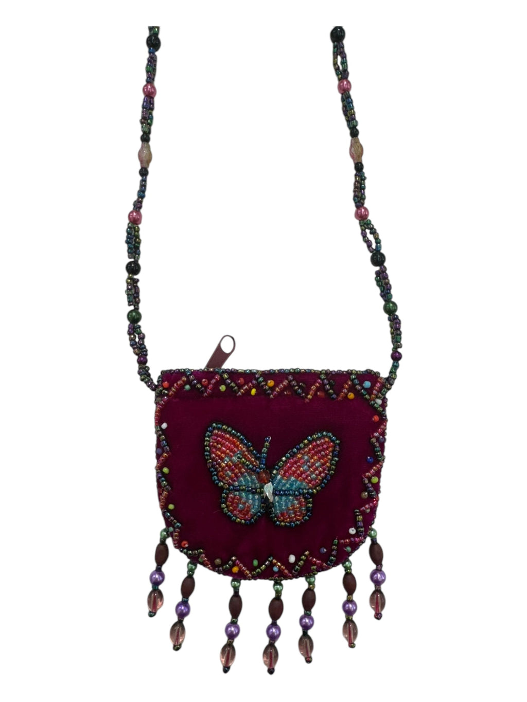 Seahorse Velvet Mini Necklace Charm Bag V0704