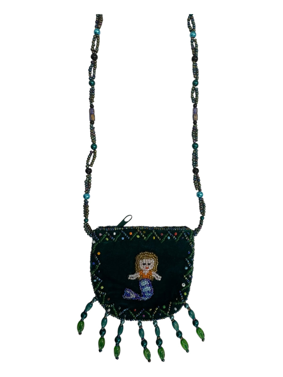 Seahorse Velvet Mini Necklace Charm Bag V0704