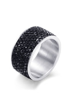 Rhinestone Stainless Steel Ring R1576