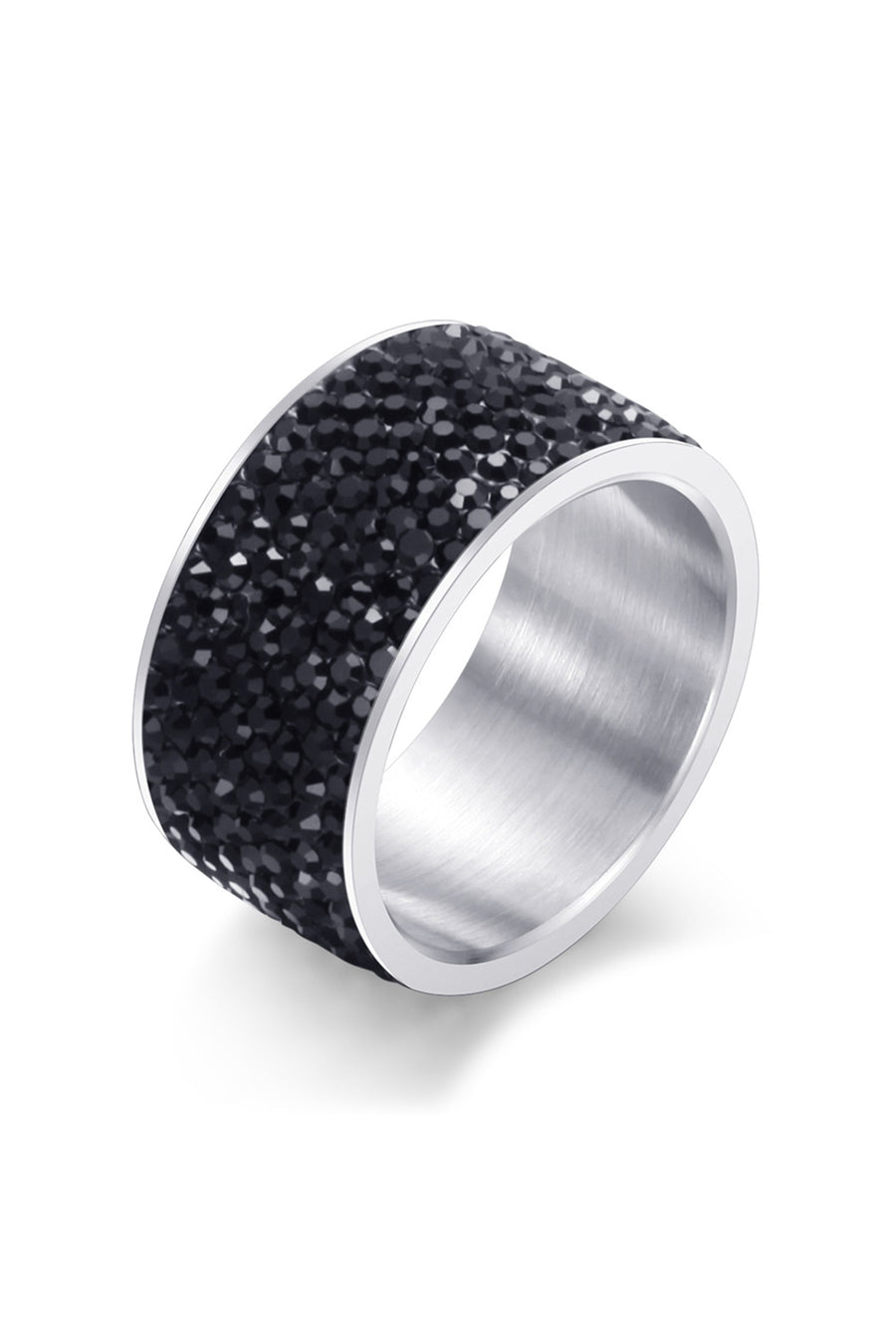 Rhinestone Stainless Steel Ring R1576