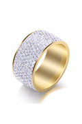 Rhinestone Stainless Steel Ring R1576