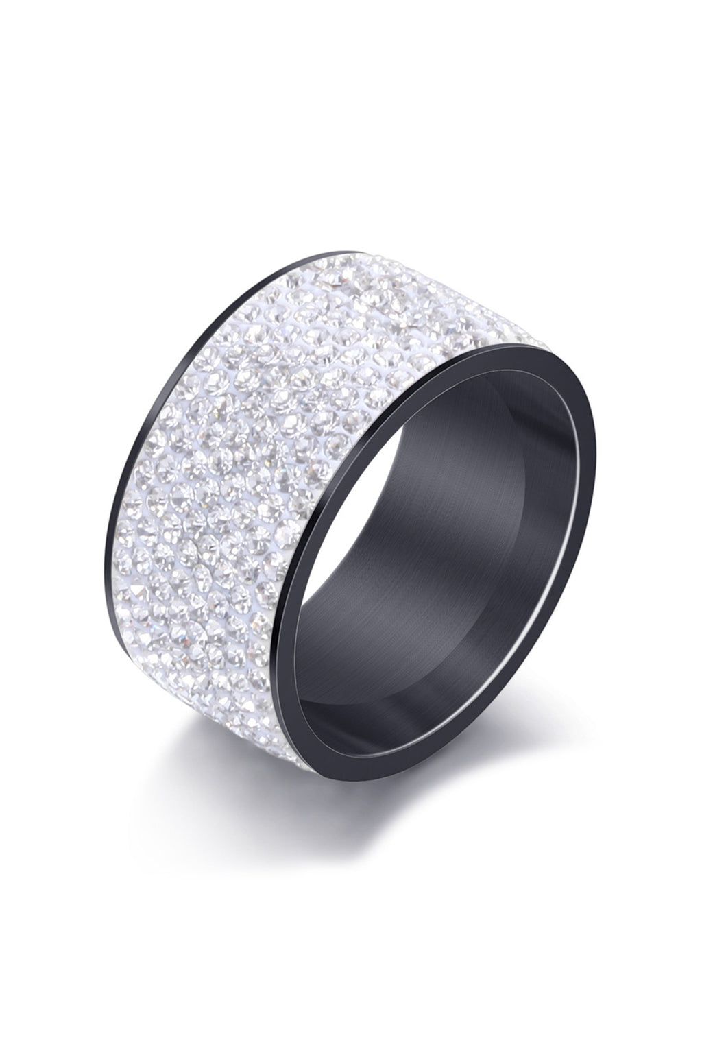Rhinestone Stainless Steel Ring R1576