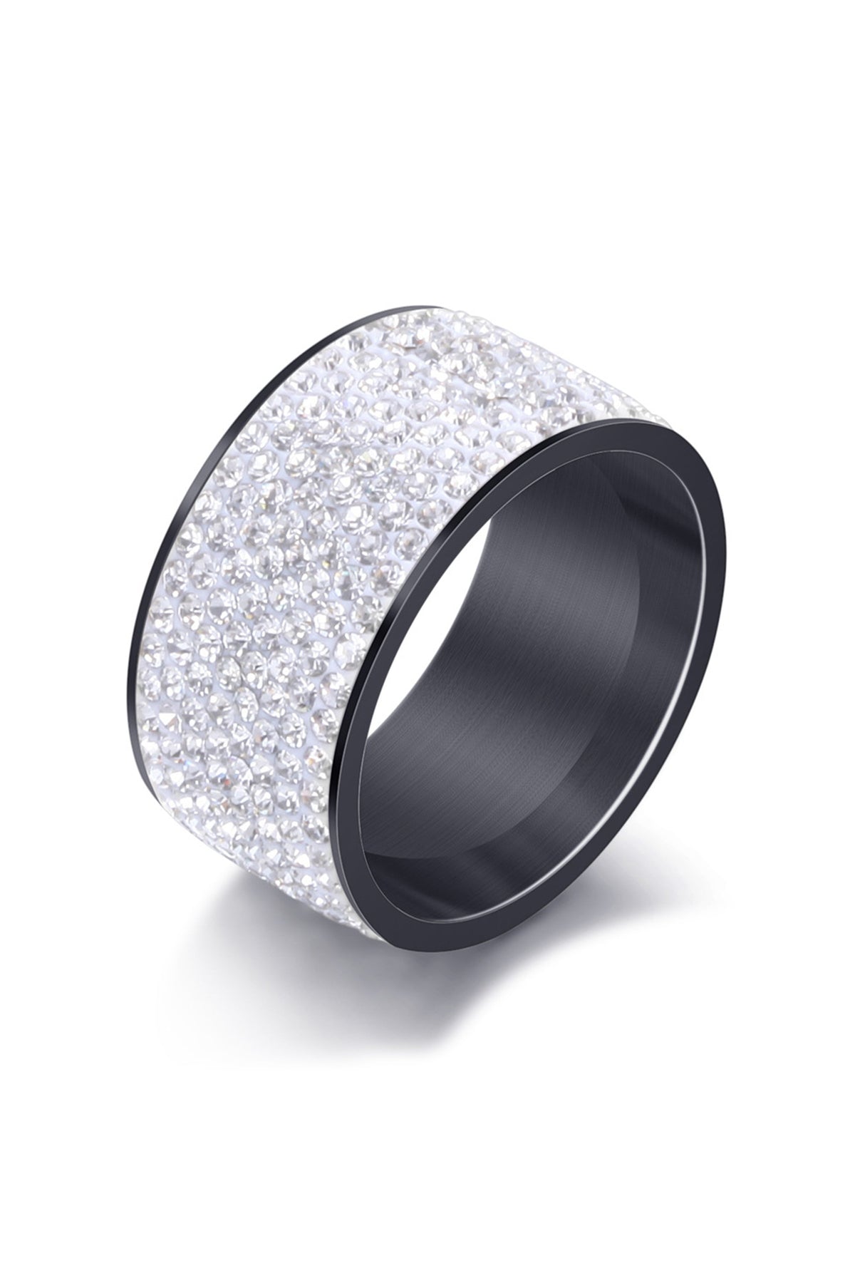 Rhinestone Stainless Steel Ring R1576