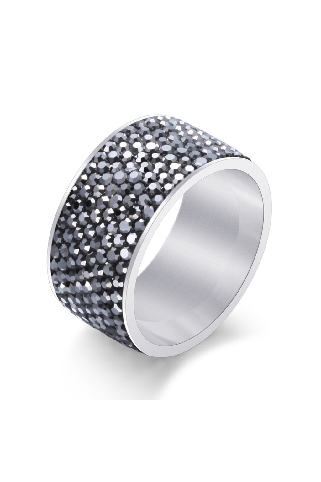 Rhinestone Stainless Steel Ring R1576