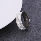 Rhinestone Stainless Steel Ring R1587