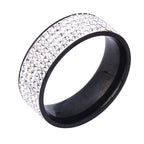 Rhinestone Stainless Steel Ring R1587
