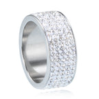 Rhinestone Stainless Steel Ring R1587