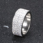 Rhinestone Stainless Steel Ring R1587