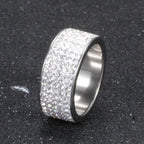 Rhinestone Stainless Steel Ring R1587