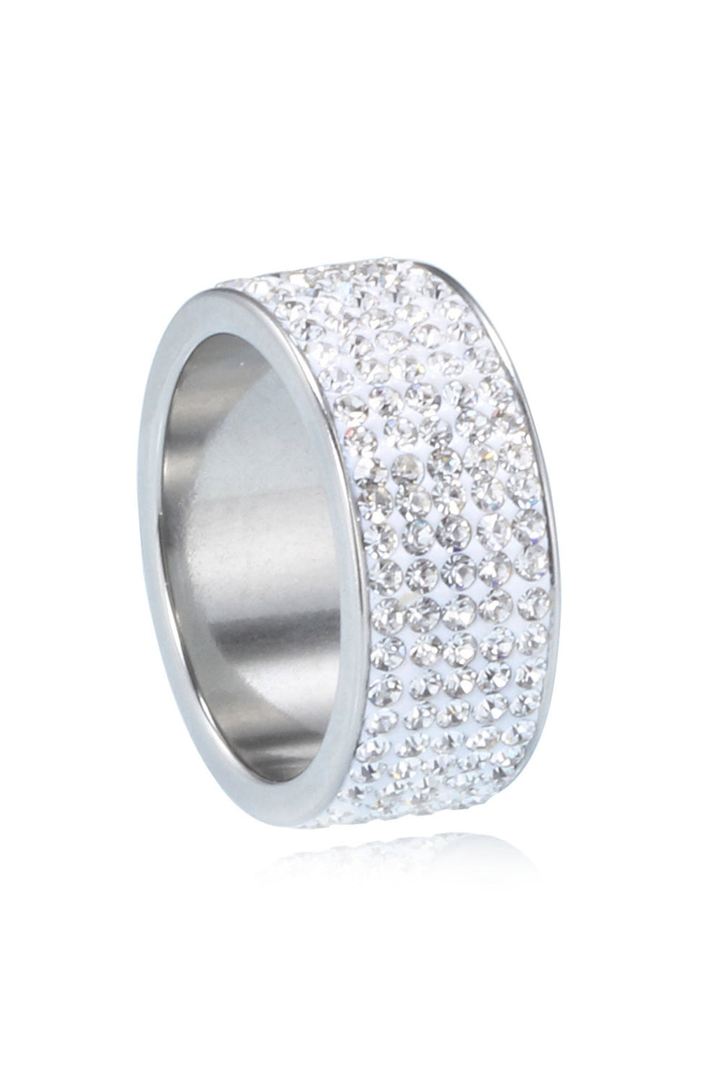 Rhinestone Stainless Steel Ring R1587