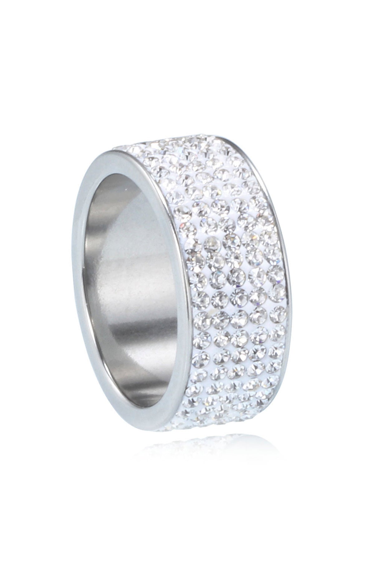 Rhinestone Stainless Steel Ring R1587