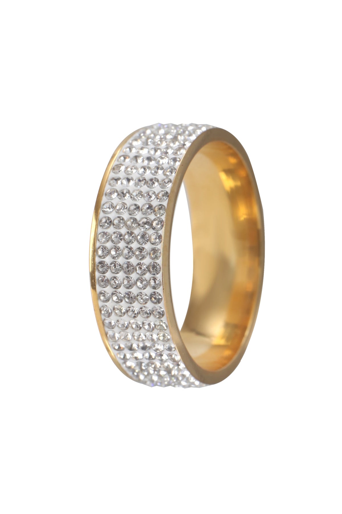 Rhinestone Stainless Steel Rings R1587