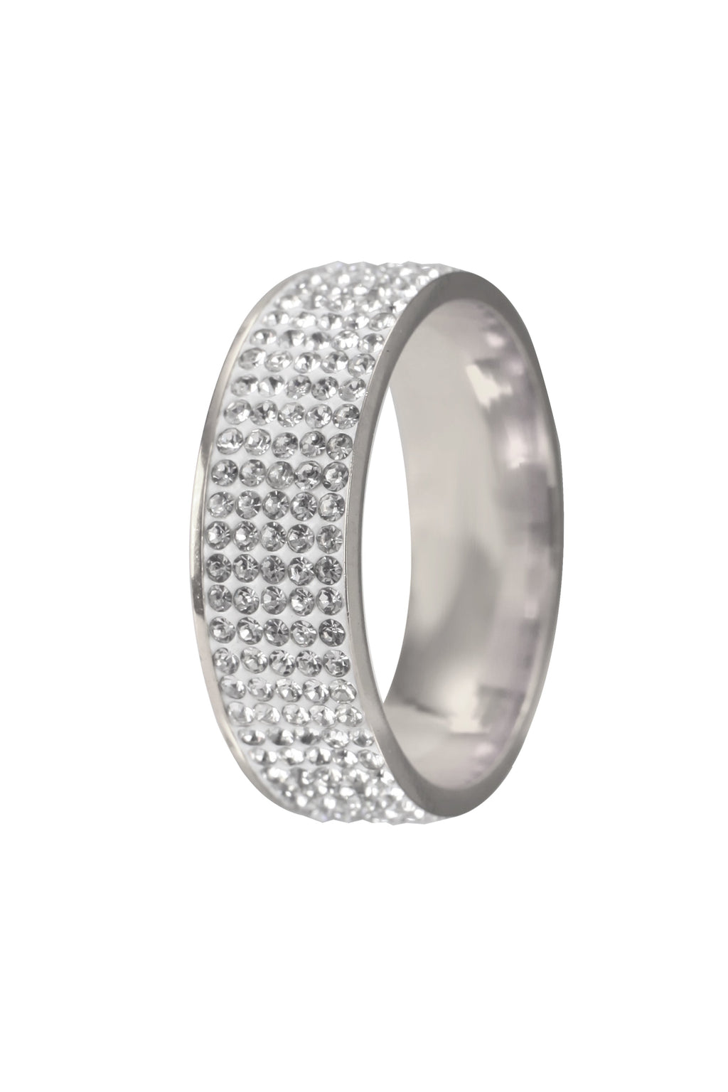 Rhinestone Stainless Steel Ring R1587