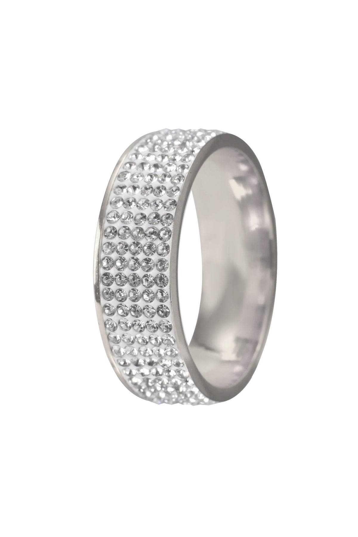 Rhinestone Stainless Steel Ring R1587