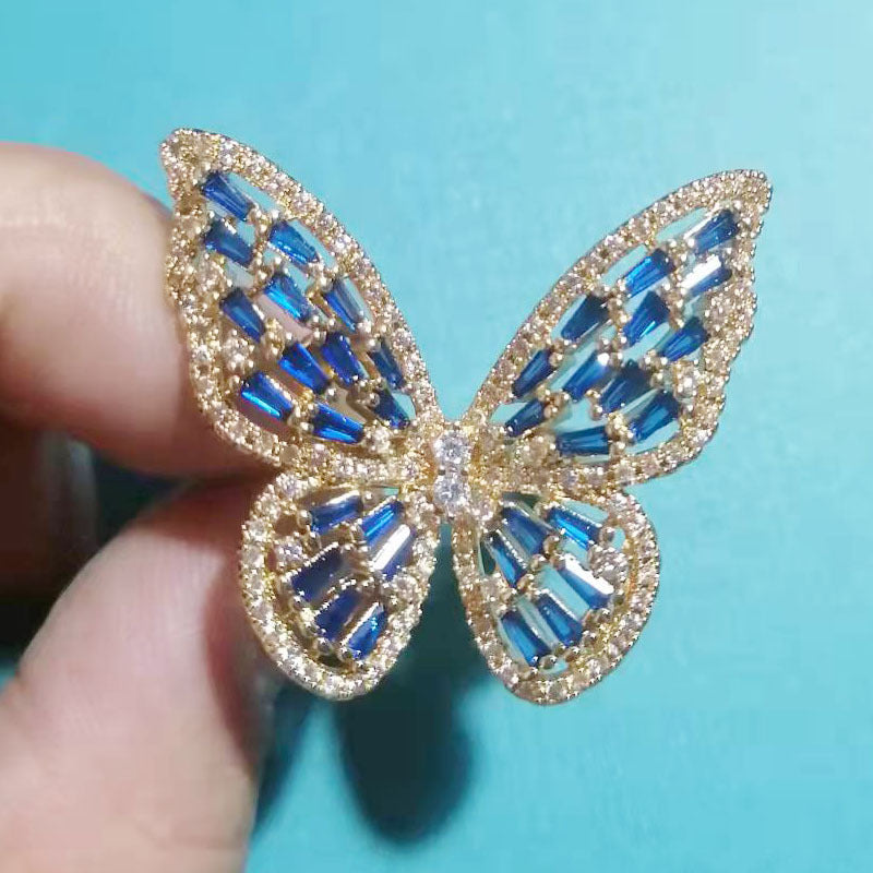 Butterfly Cubic Zirconia Ring R1623