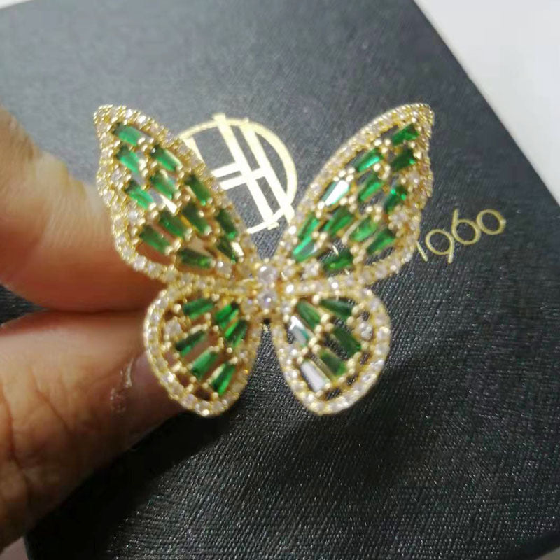 Butterfly Cubic Zirconia Ring R1623
