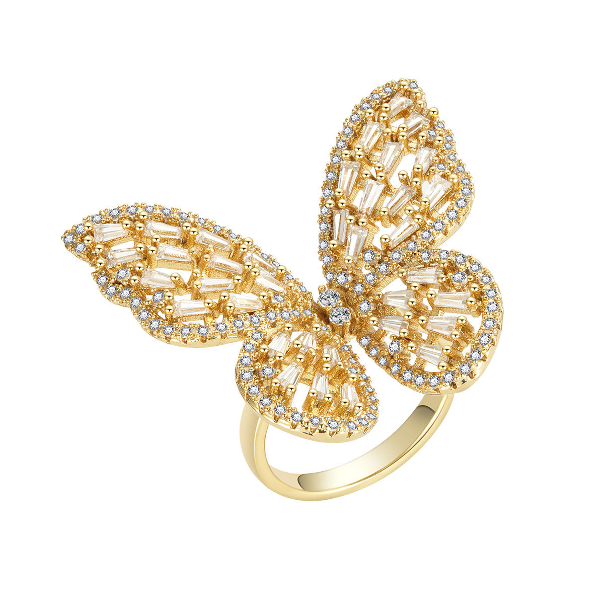 Butterfly Cubic Zirconia Ring R1623