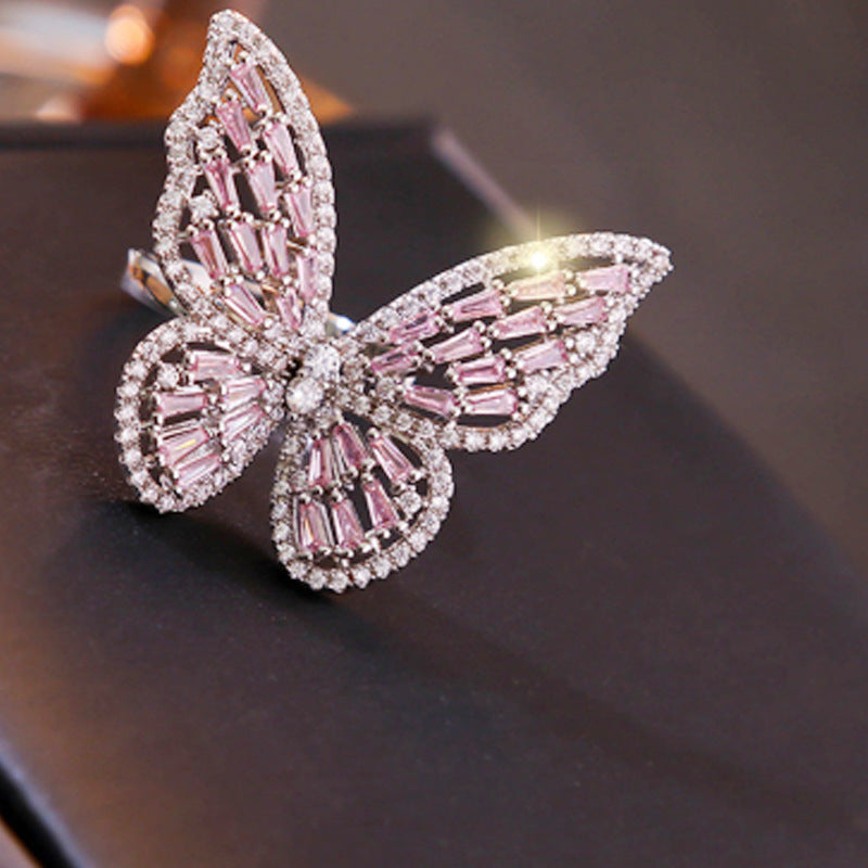 Butterfly Cubic Zirconia Ring R1623