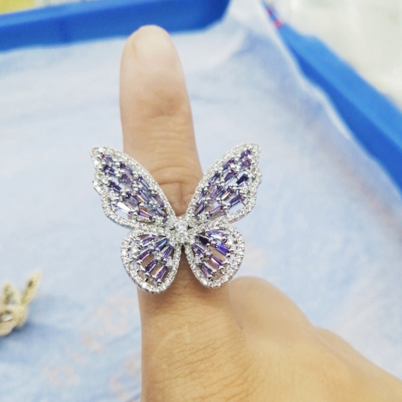 Butterfly Cubic Zirconia Ring R1623