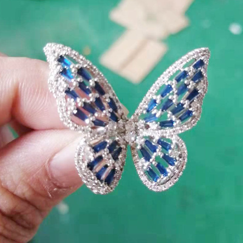 Butterfly Cubic Zirconia Ring R1623