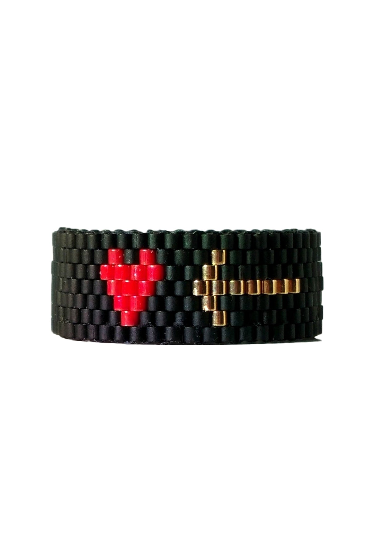 Heart Seed Beads Rings R1635