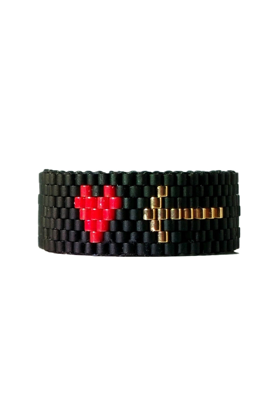 Heart Seed Beads Rings R1635