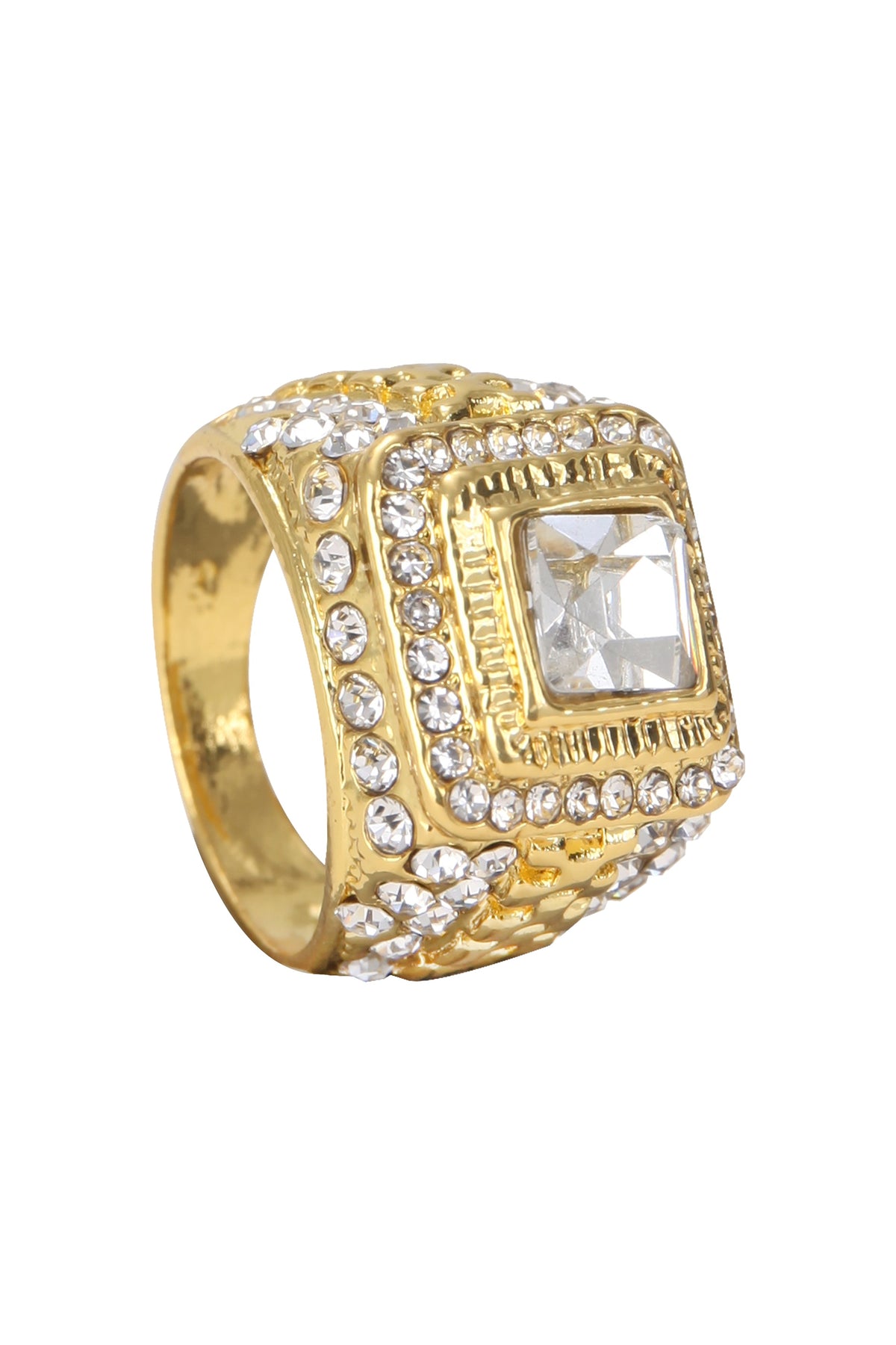 Rhinestone Alloy Rings R1657