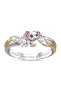 Elephant Rhinestone Alloy Rings R1661