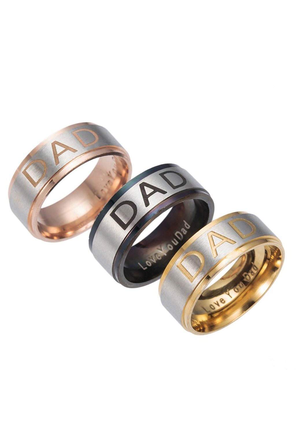 Dad Stainless Steel Ring R1719-RG