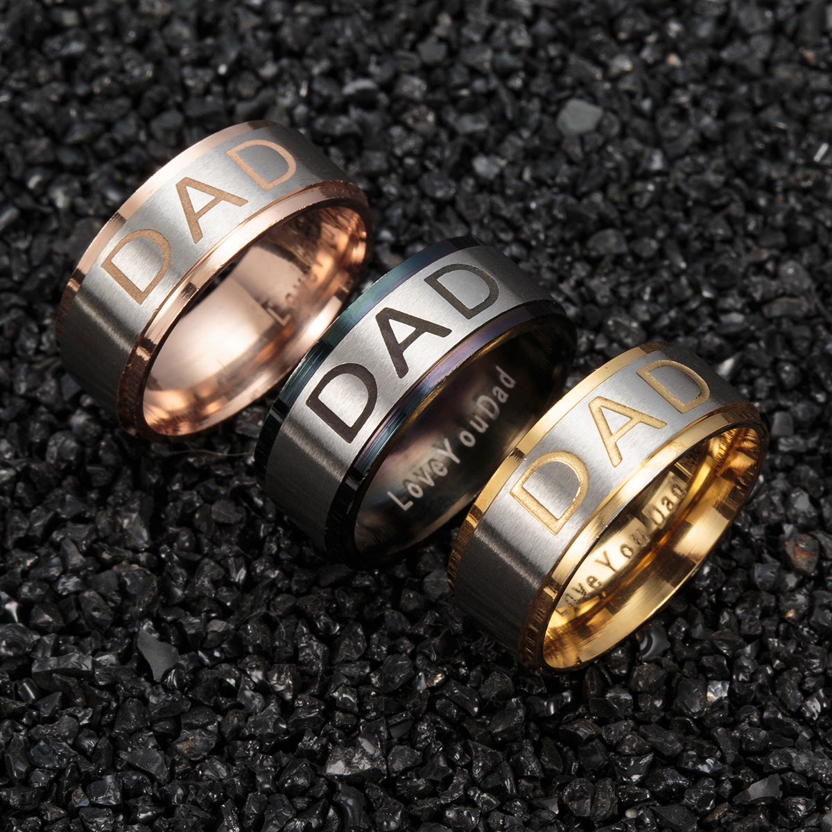 Dad Stainless Steel Ring R1719-RG