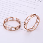 Roman Numerals Stainless Steel Ring R1729