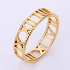 Roman Numerals Stainless Steel Ring R1729