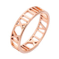 Roman Numerals Stainless Steel Ring R1729