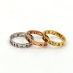 Roman Numerals Stainless Steel Ring R1732