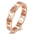 Roman Numerals Stainless Steel Ring R1732