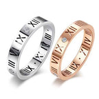 Roman Numerals Stainless Steel Ring R1732