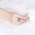 Roman Numerals Stainless Steel Ring R1750