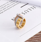 Roman Numerals Stainless Steel Ring R1750