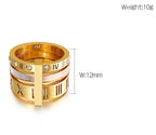 Roman Numerals Stainless Steel Ring R1750
