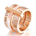 Roman Numerals Stainless Steel Ring R1750