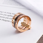 Roman Numerals Stainless Steel Ring R1752