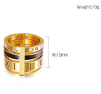 Roman Numerals Stainless Steel Ring R1752