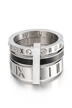 Roman Numerals Stainless Steel Ring R1752