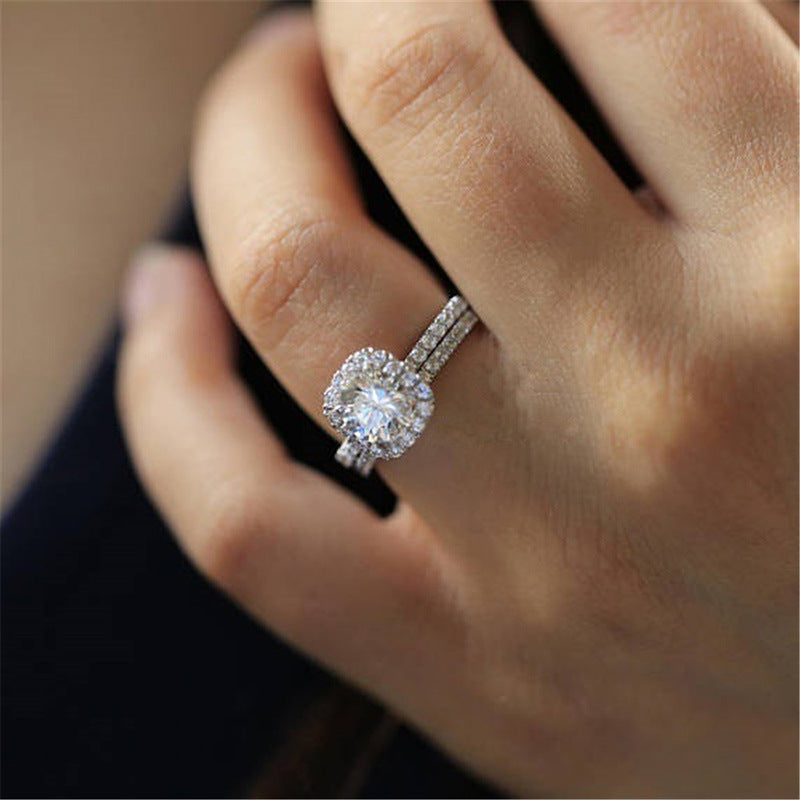 Rhinestone Alloy Rings R1755