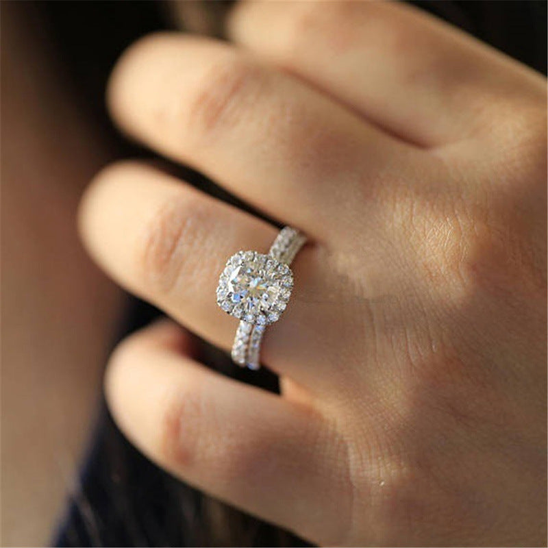 Rhinestone Alloy Rings R1755